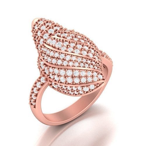 JCR 1007 Conch Shell Sterling Gold Ring 3D print model