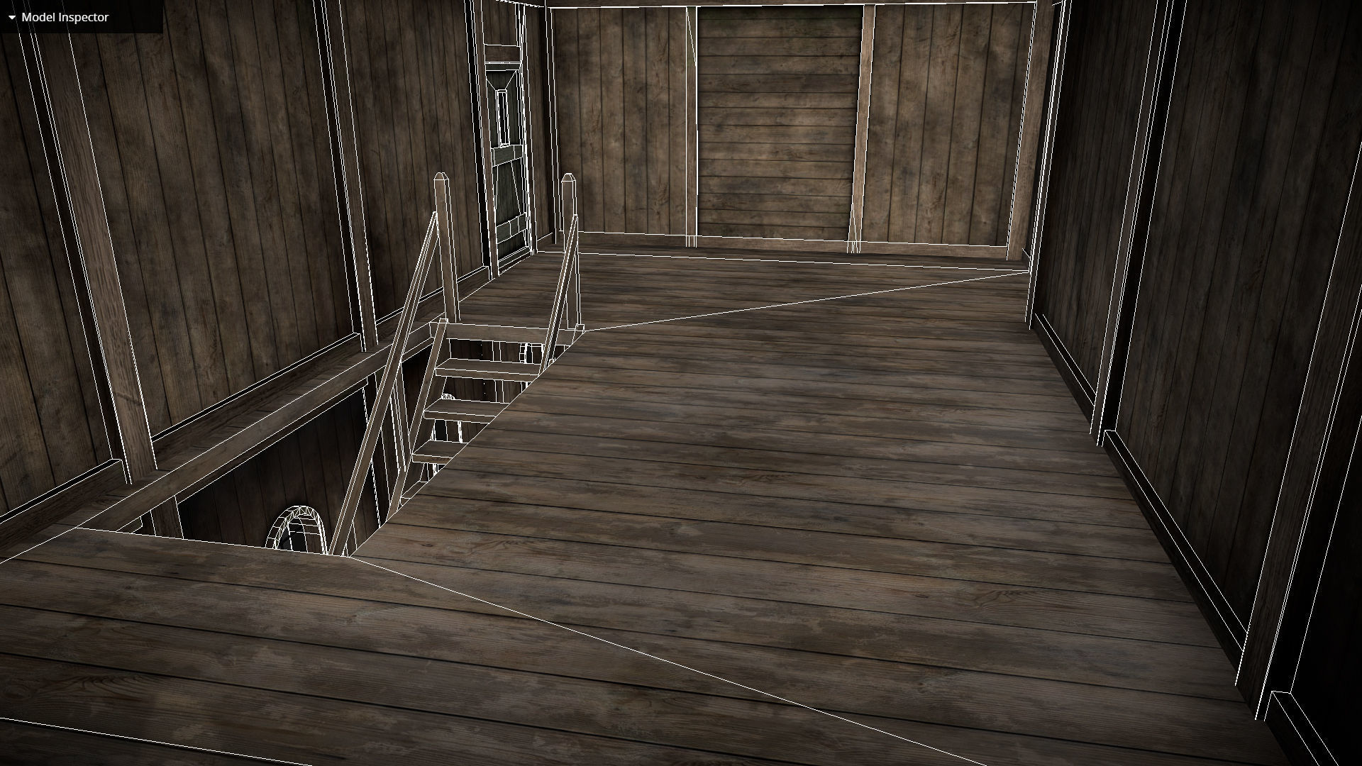 Medieval Lake Village - House 4 with interiors Low-poly 3D model_3