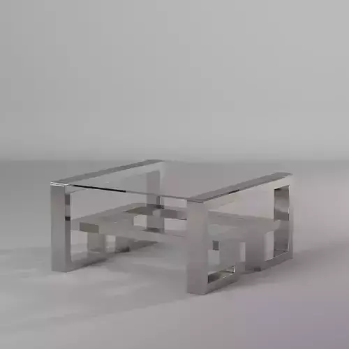 stainless steel center table 3D model 3D model