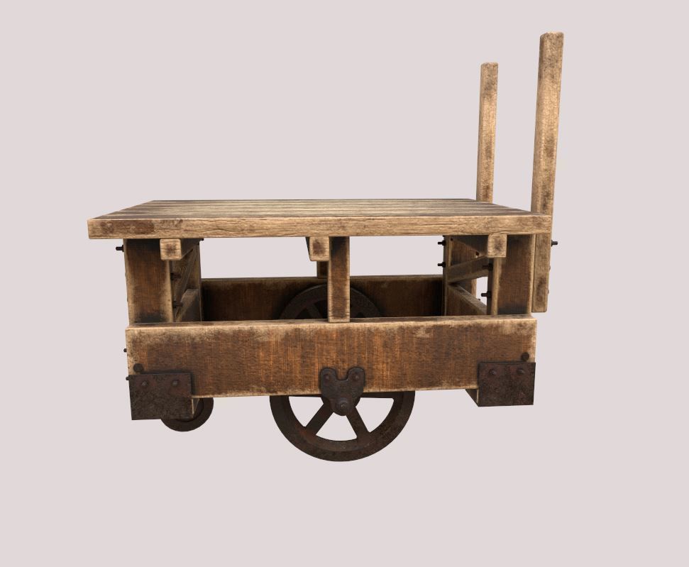Old Factory Cart 3D model_1