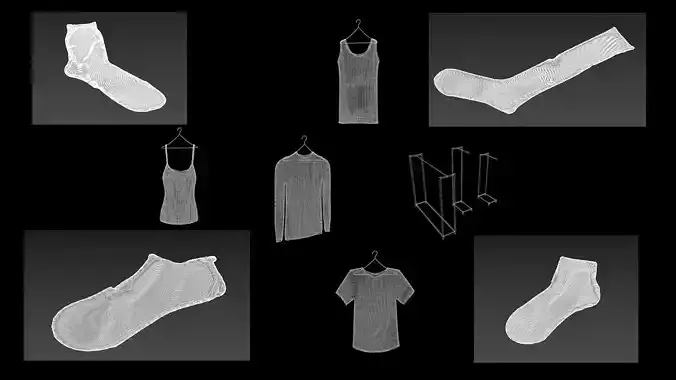 15 hanged clothes collectionsocks woman men