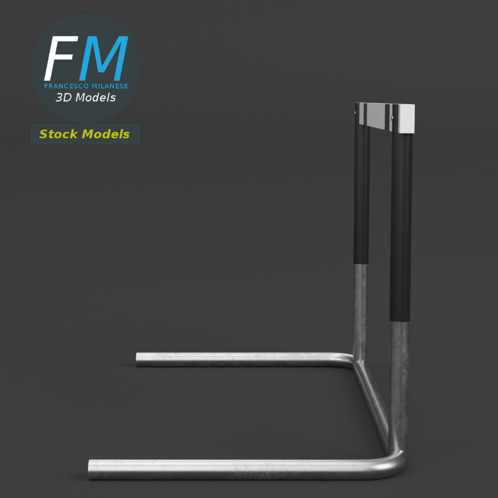 Track hurdle 3D model_3