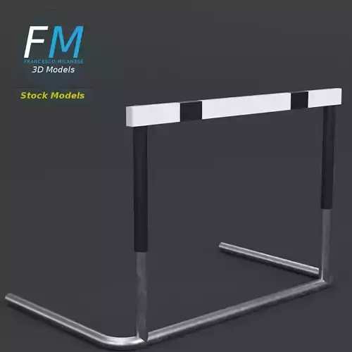 Track hurdle 3D model