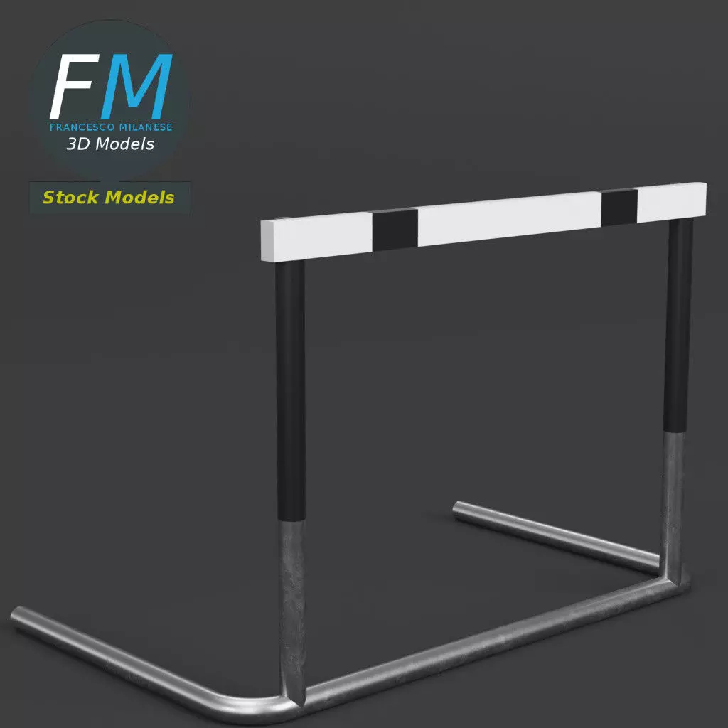 Track hurdle 3D model_0
