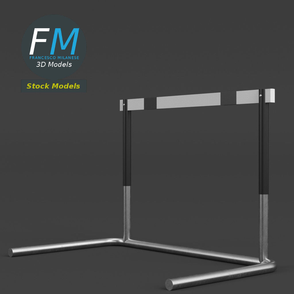 Track hurdle 3D model_4