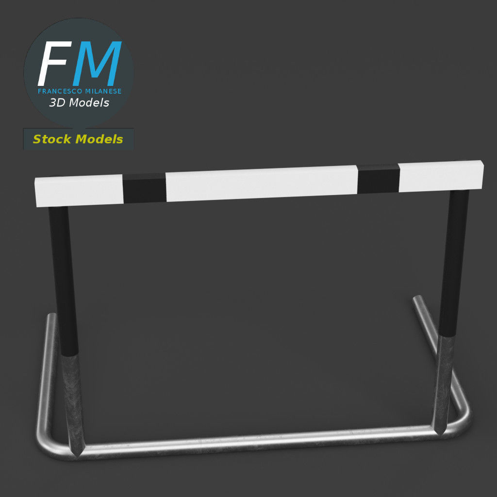 Track hurdle 3D model_2