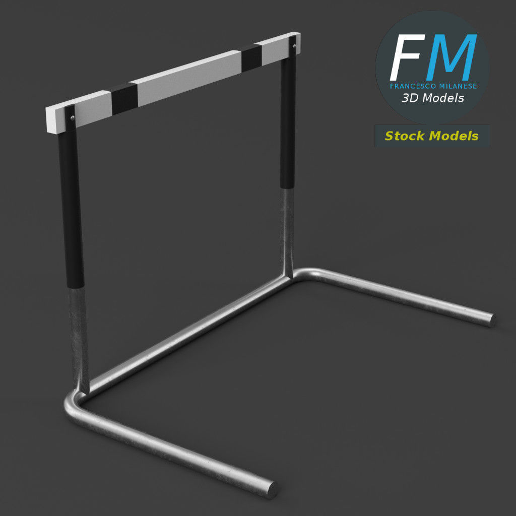 Track hurdle 3D model_5