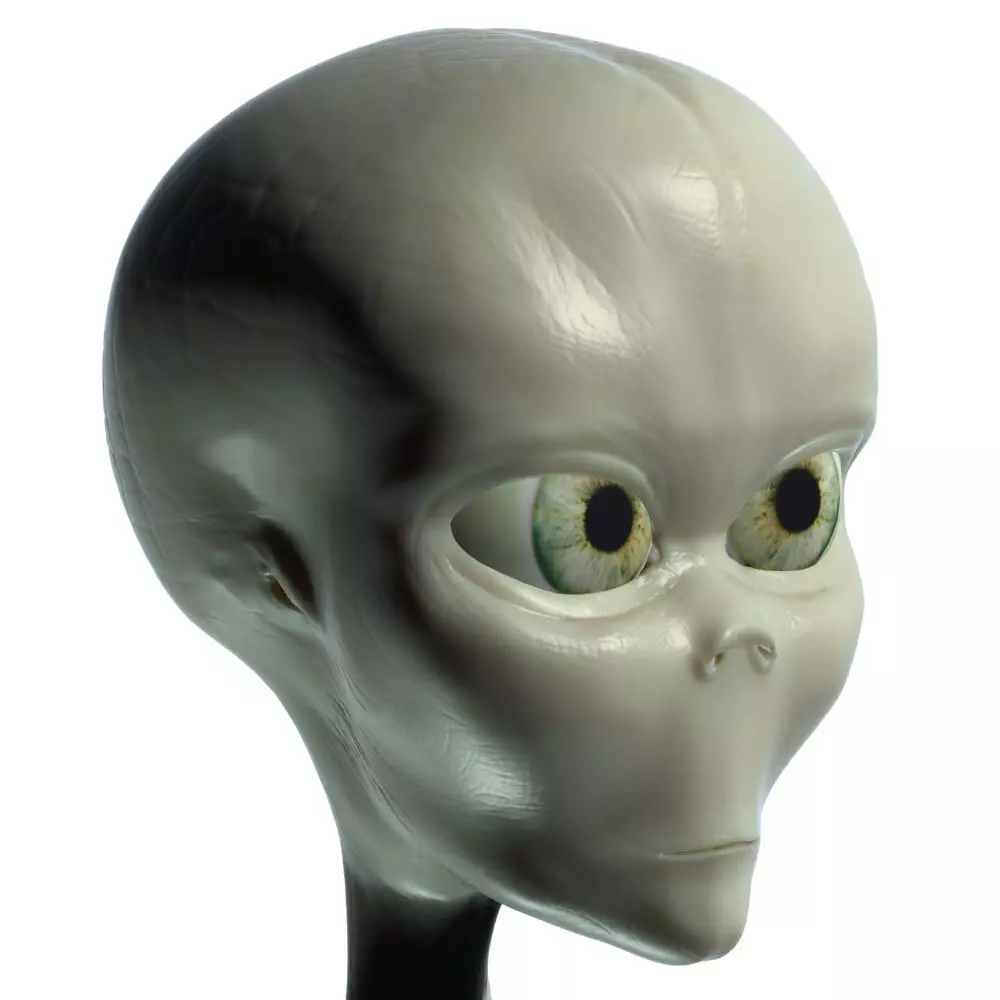 Alien head 001 3D model