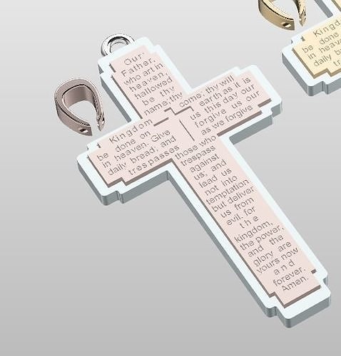 CROSS pendant MULTI COLOR 3D print model