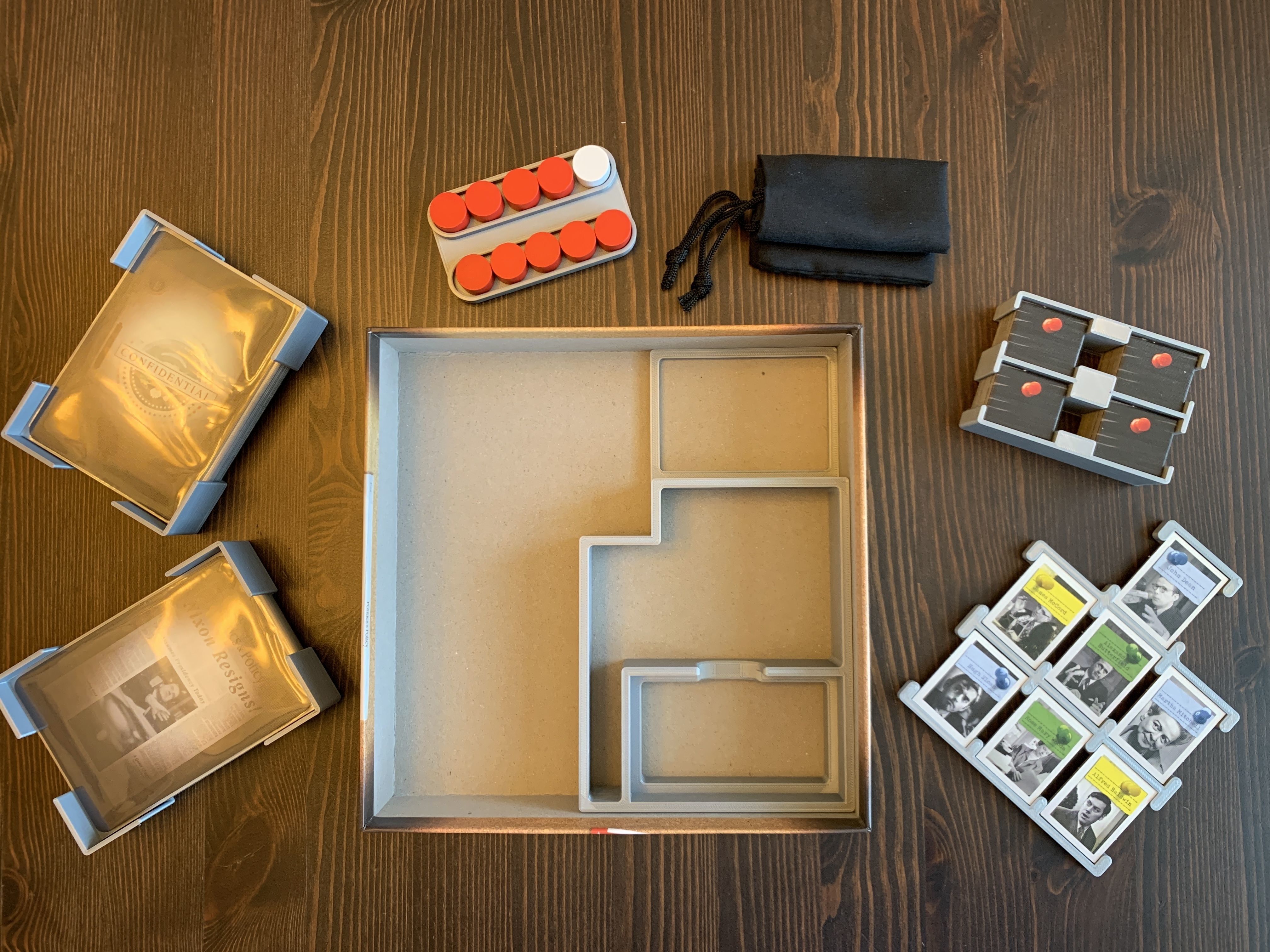 Watergate Board Game Organizer Insert 3D print model_4