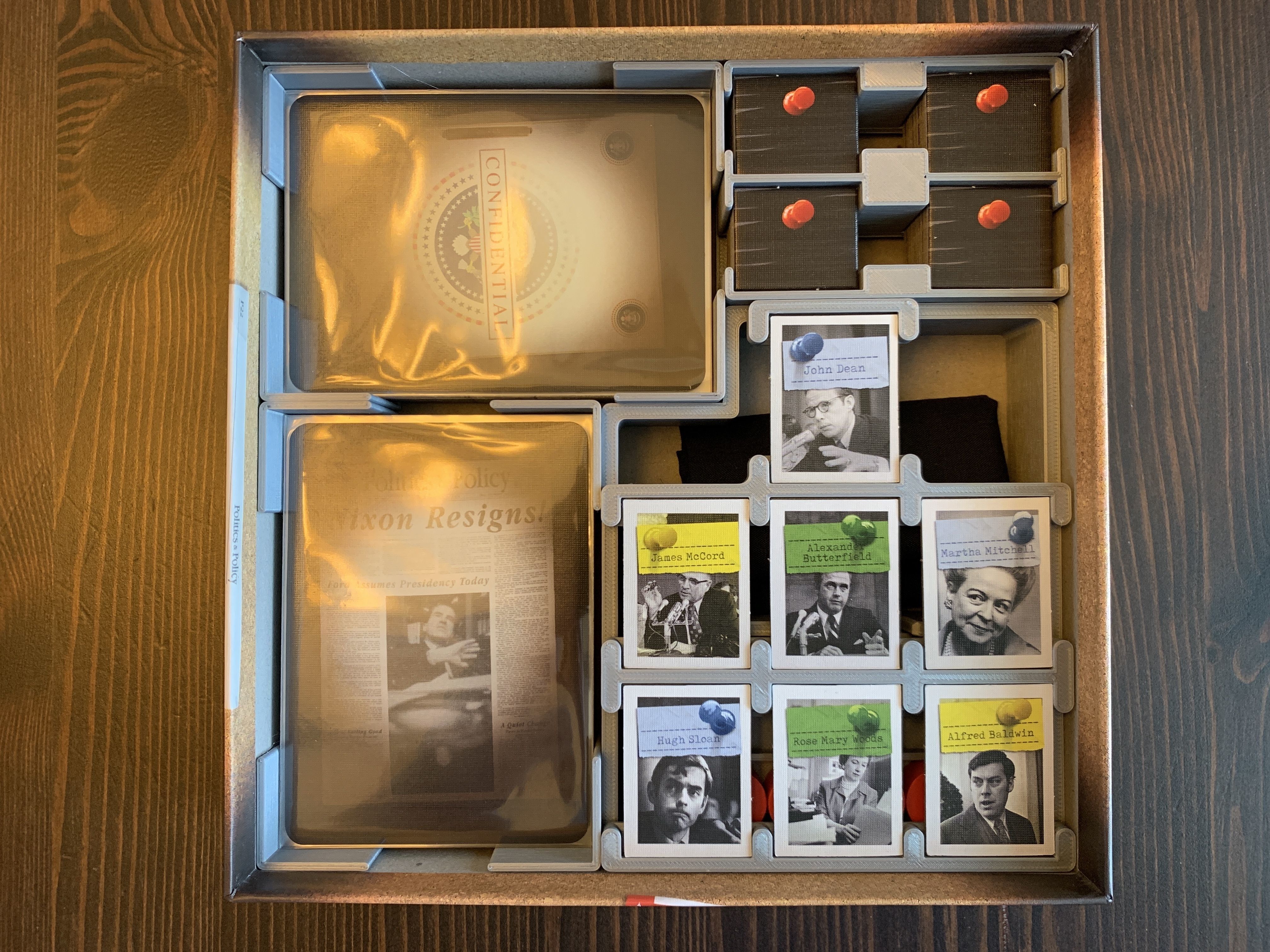 Watergate Board Game Organizer Insert 3D print model_2