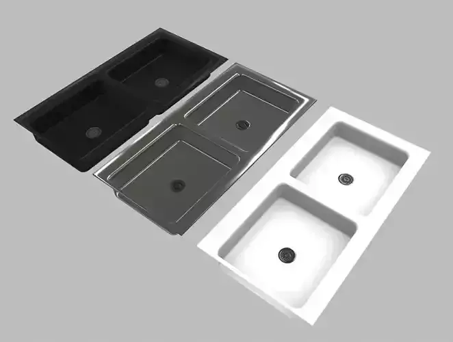 SINK for kitchen Low-poly 3D model 