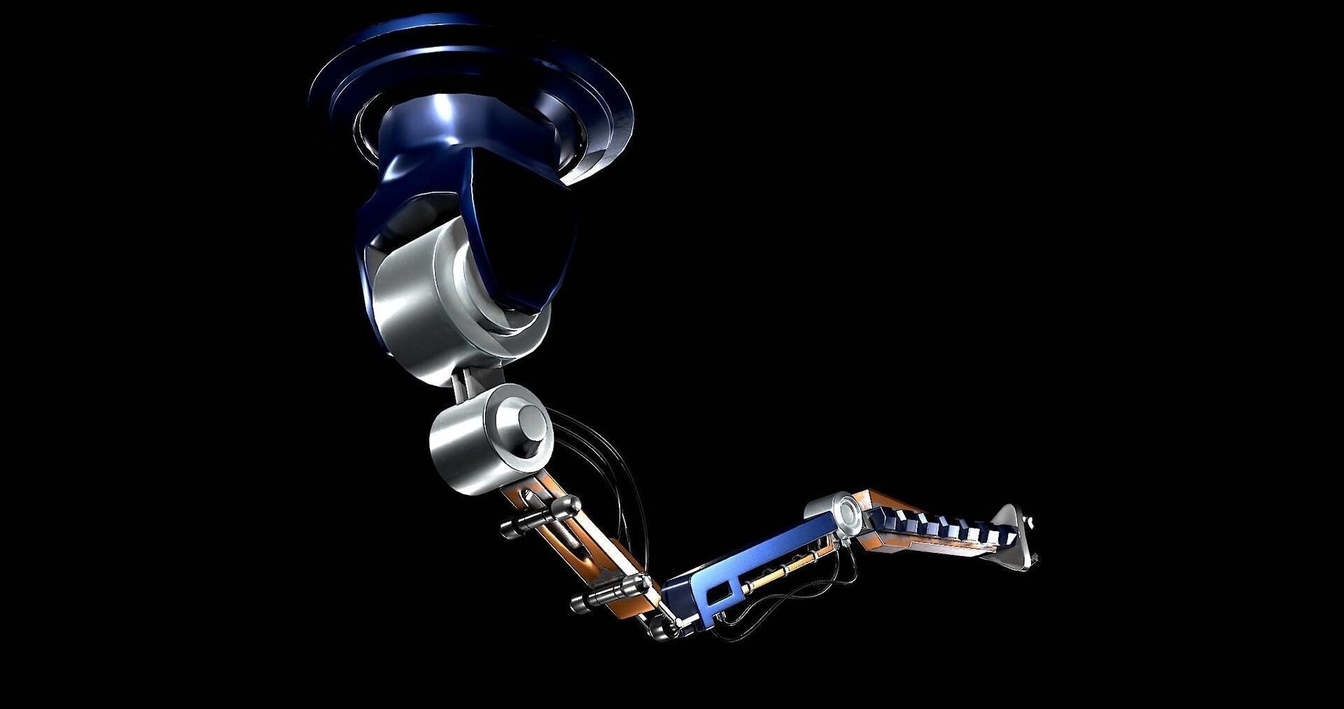 Robotic Arm Model 01 - Low Poly 3D Model -  Ceiling Model Low-poly 3D model_4