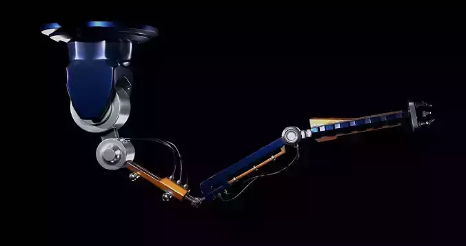 Robotic Arm Model 01 - Low Poly 3D Model -  Ceiling Model Low-poly 3D model