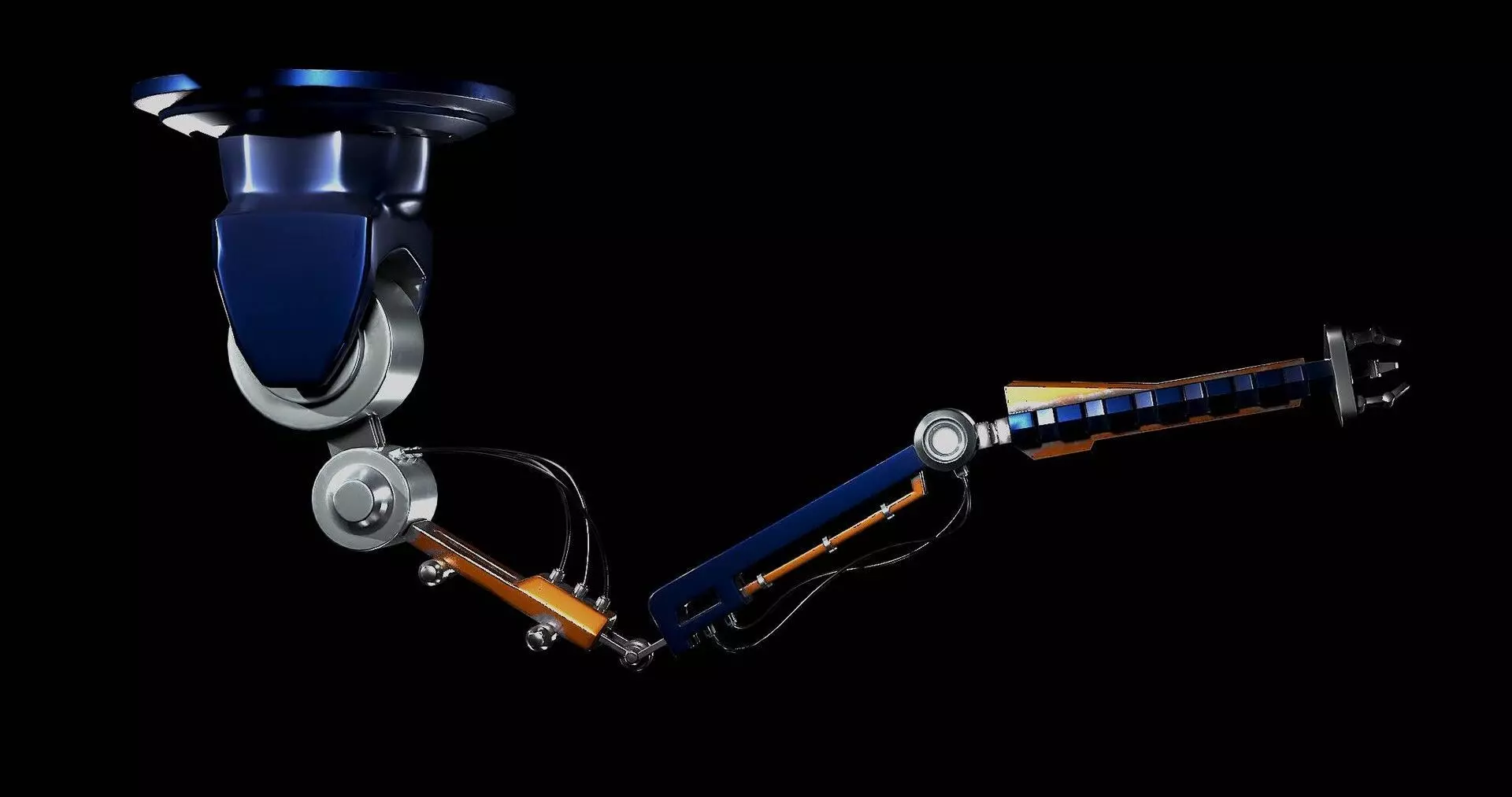 Robotic Arm Model 01 - Low Poly 3D Model -  Ceiling Model Low-poly 3D model_0