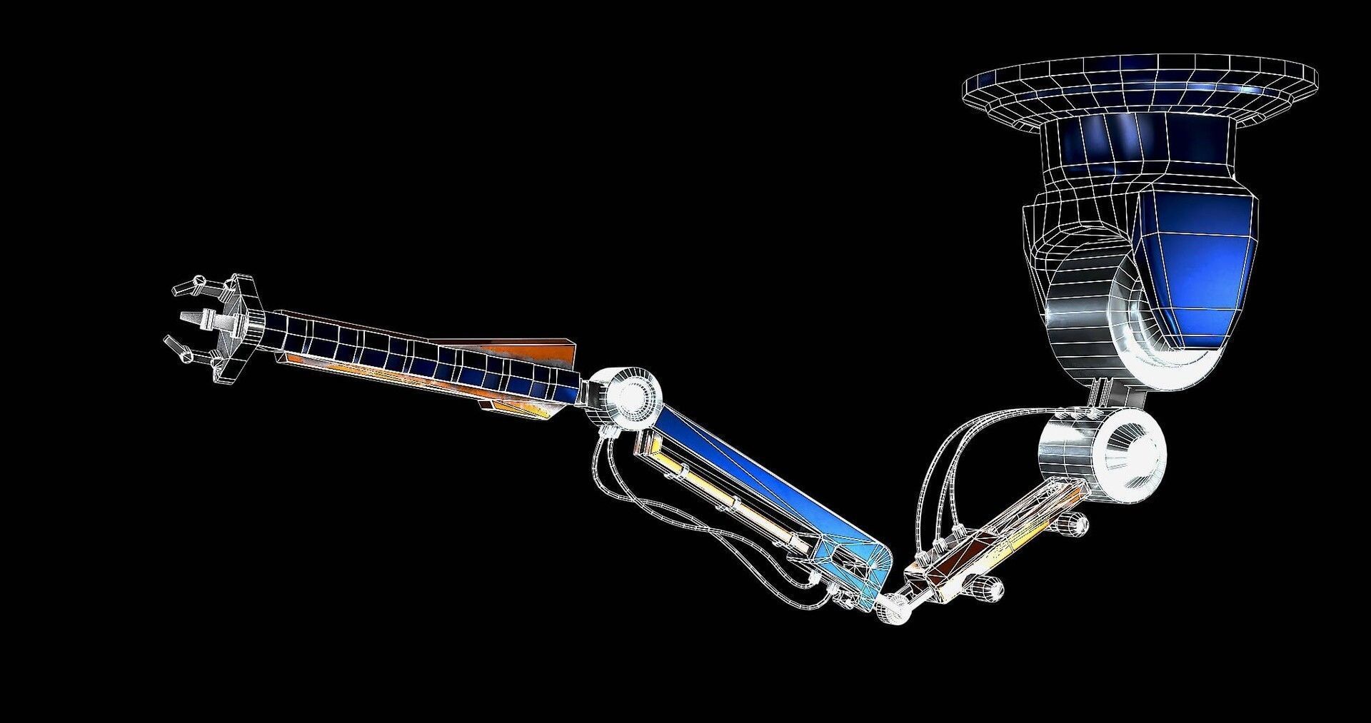 Robotic Arm Model 01 - Low Poly 3D Model -  Ceiling Model Low-poly 3D model_3