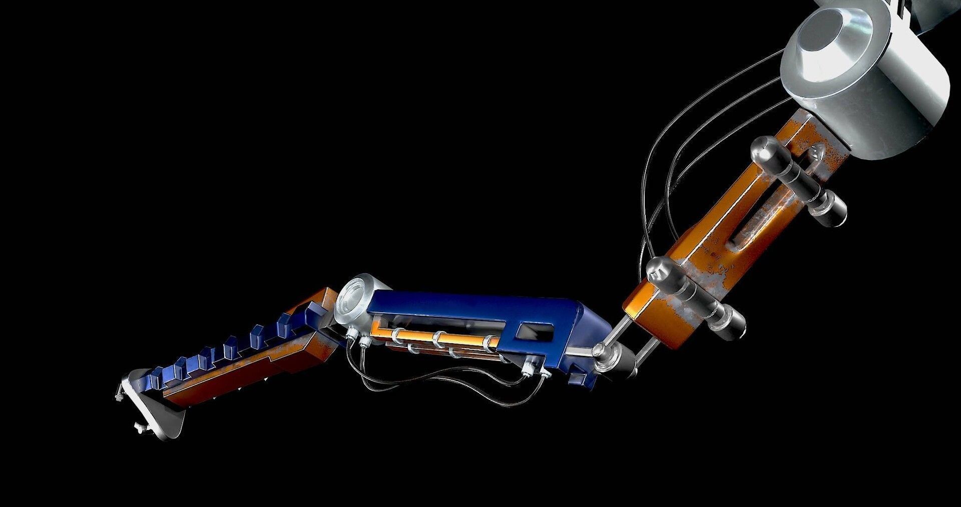 Robotic Arm Model 01 - Low Poly 3D Model -  Ceiling Model Low-poly 3D model_6