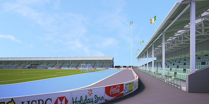 Football Soccer Stadium 6500 seats 3D model