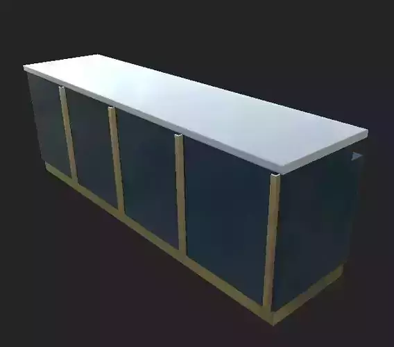 SIDEBOARD PLANWORK cupboard Low-poly Unity ready Low-poly 3D 