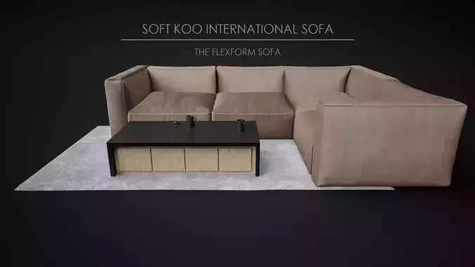 Sofa Soft - Home and Office Furniture 02 3D model