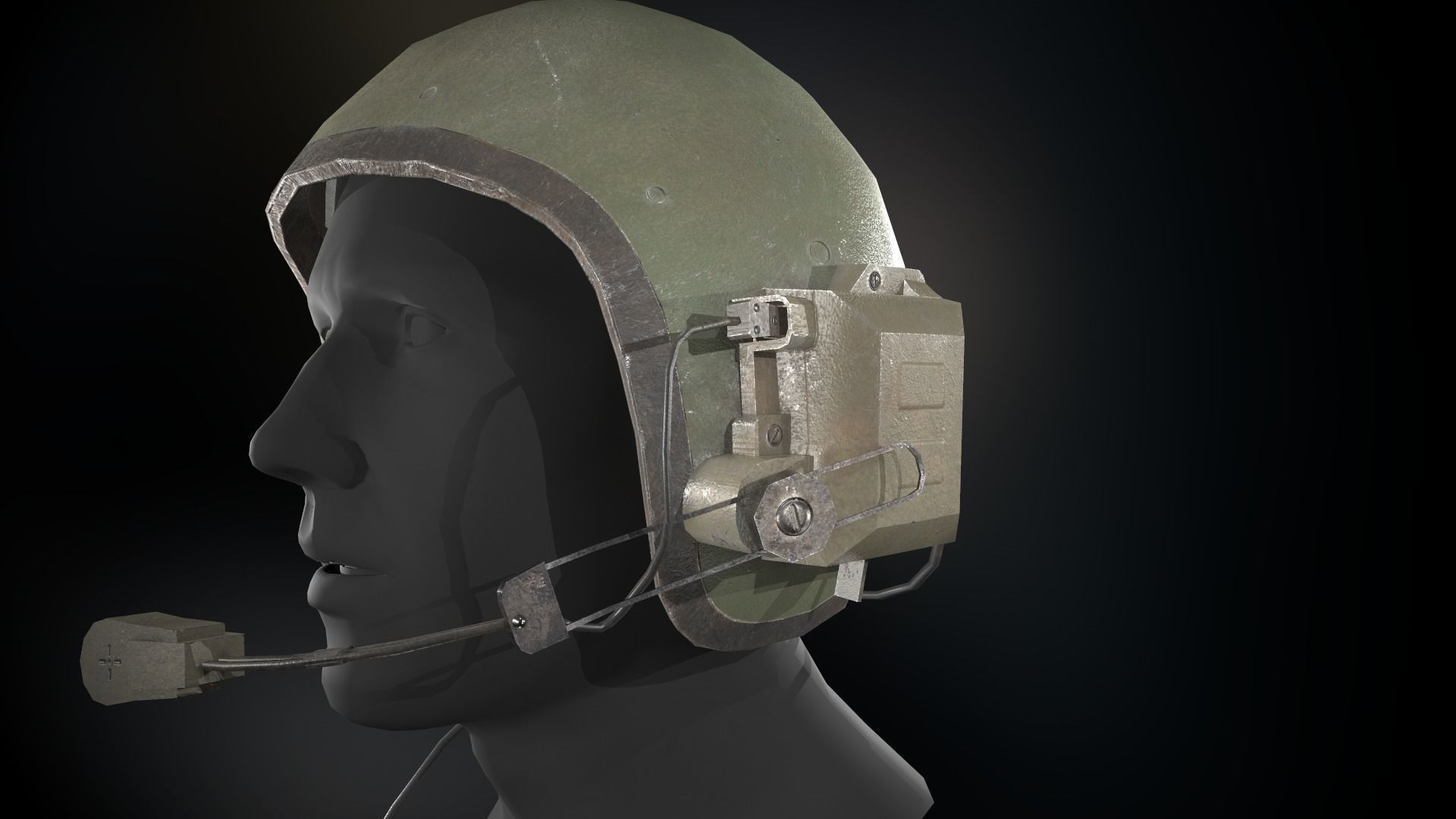 T56-6 Helmet Low-poly 3D model_10