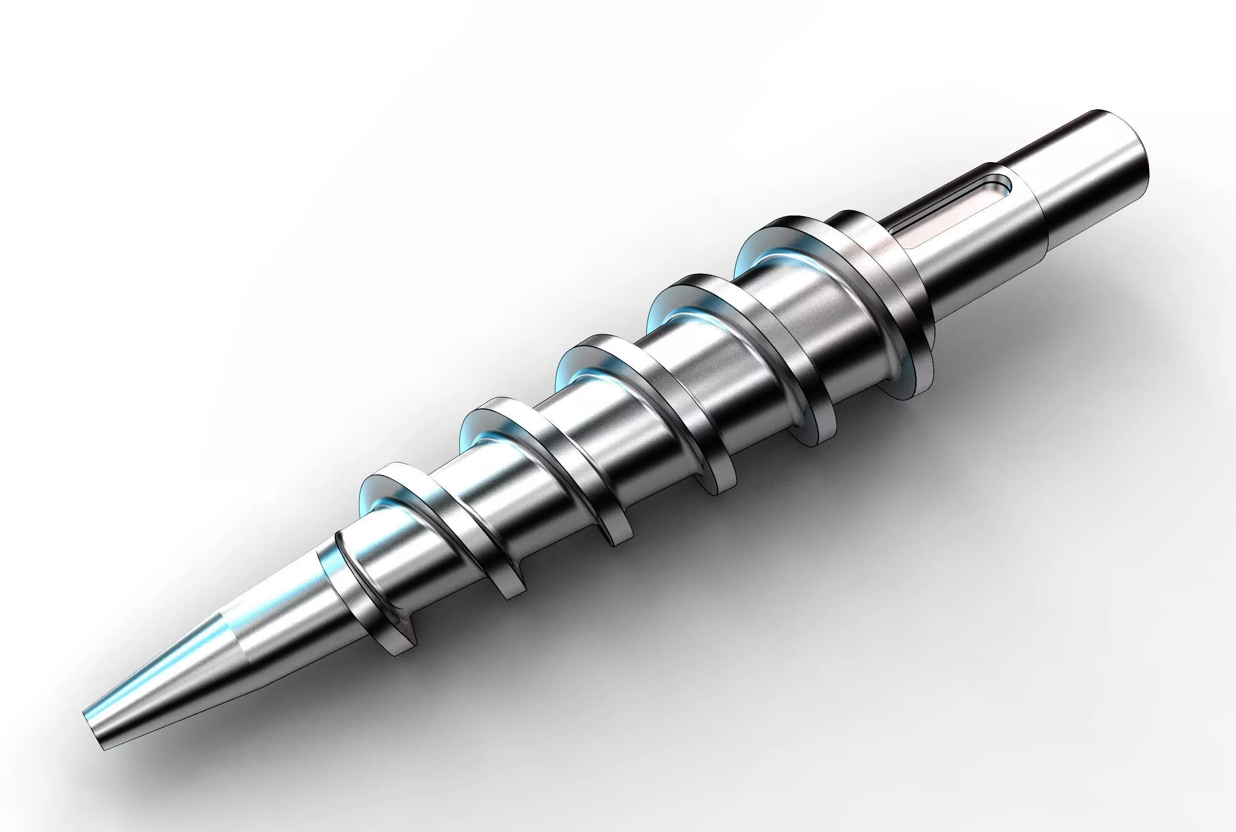 Extruder conical screw 3D model_0