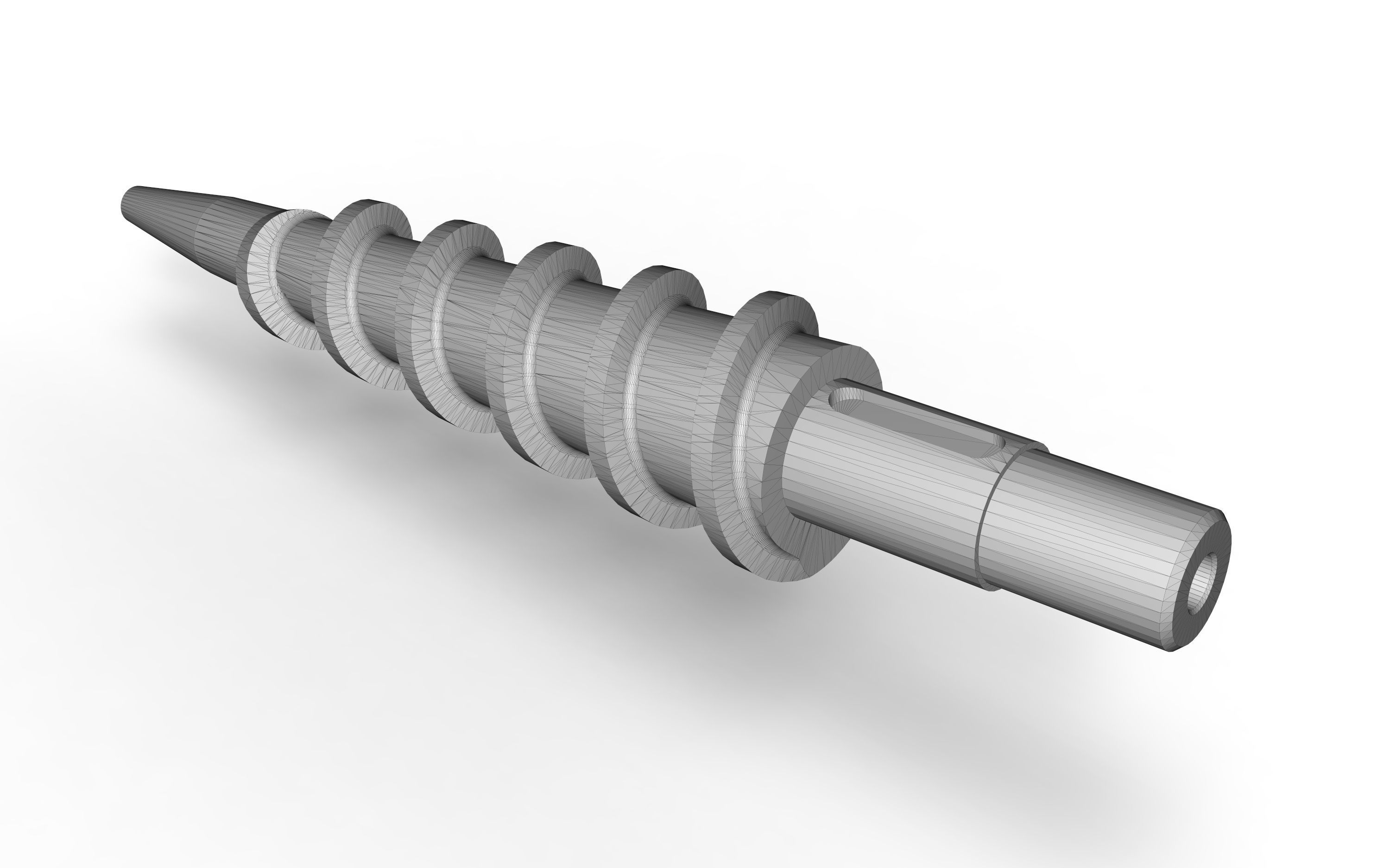 Extruder conical screw 3D model_3