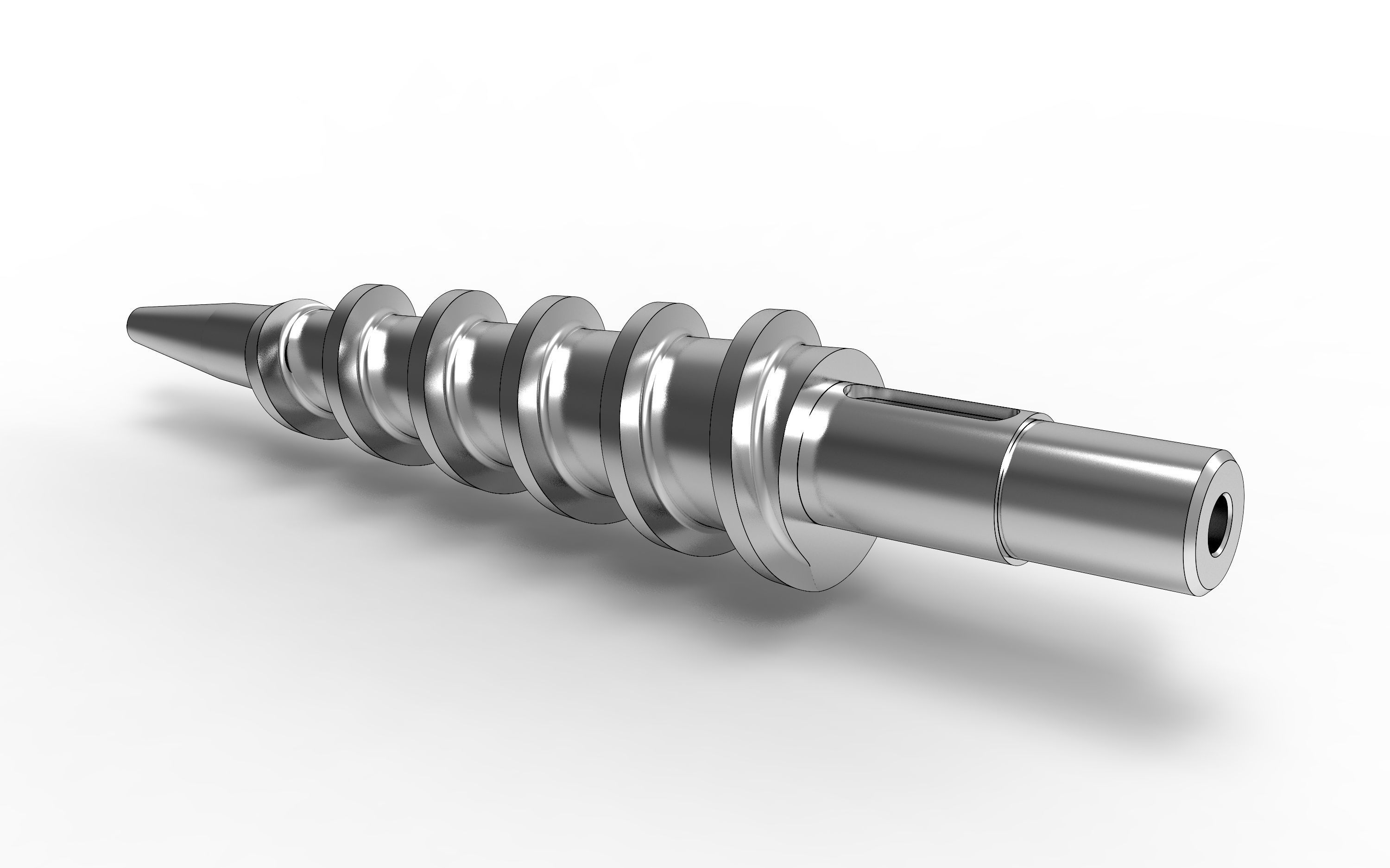 Extruder conical screw 3D model_4