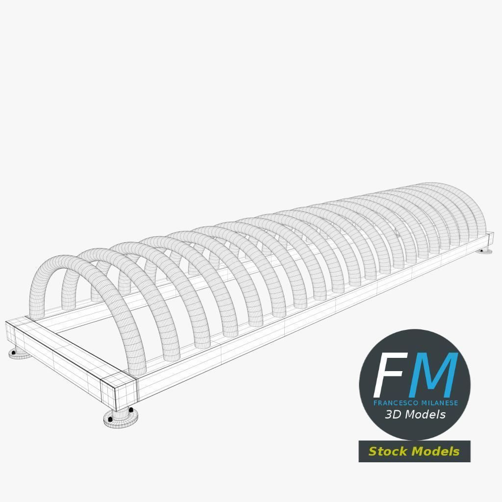 Bicycle racks 1 3D model_7