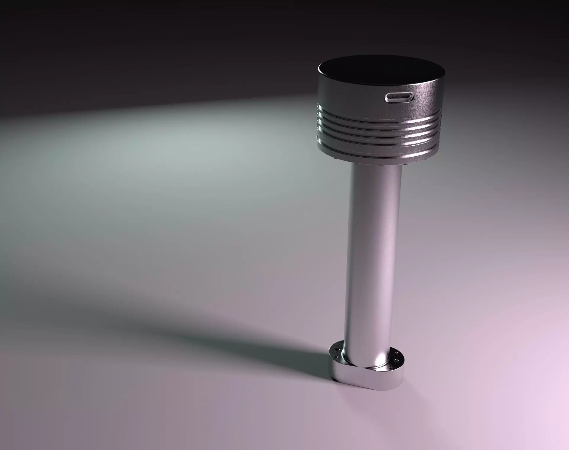 Two stroke piston diesel engine 3D model_0