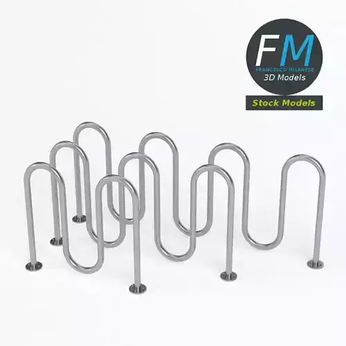 Wave bicycle racks