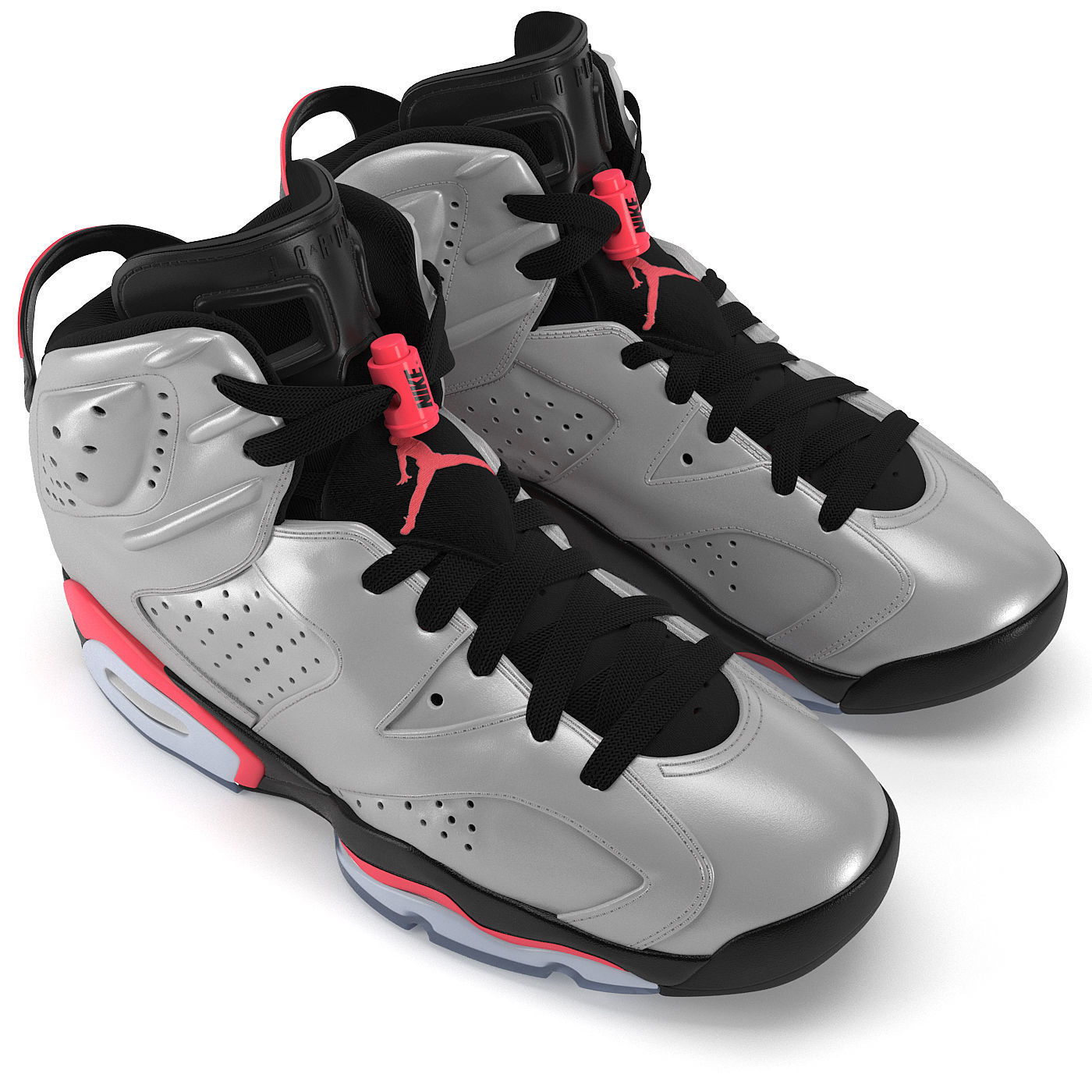 Jordan 6 Retro Reflections of a Champion PBR Low-poly 3D model_4