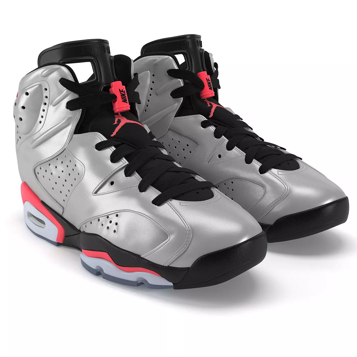 Jordan 6 Retro Reflections of a Champion PBR Low-poly 3D model_0