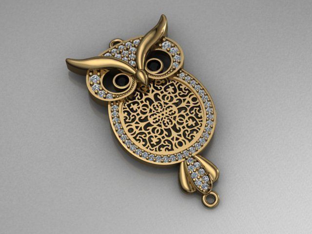 owl bracelet 3D print model_1