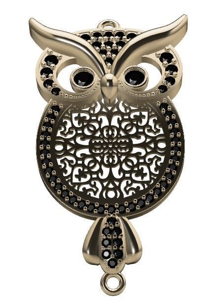 owl bracelet 3D print model_11