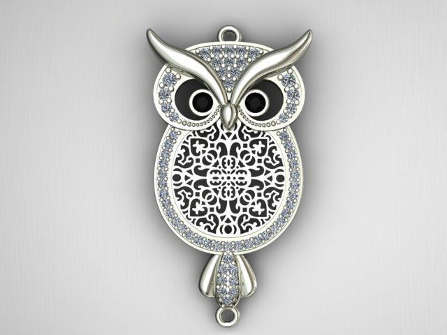 owl bracelet 3D print model_3