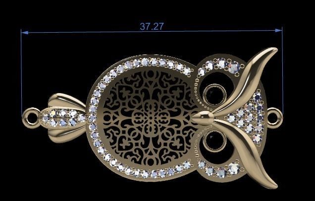 owl bracelet 3D print model_21