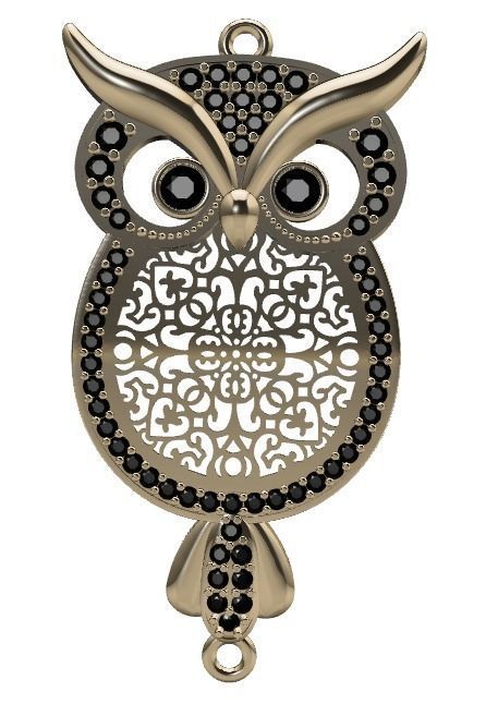 owl bracelet 3D print model_4