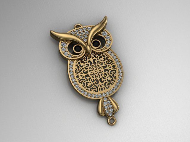 owl bracelet 3D print model_12