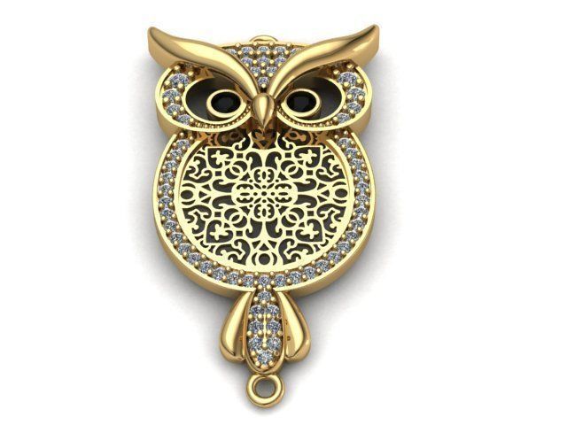 owl bracelet 3D print model_10