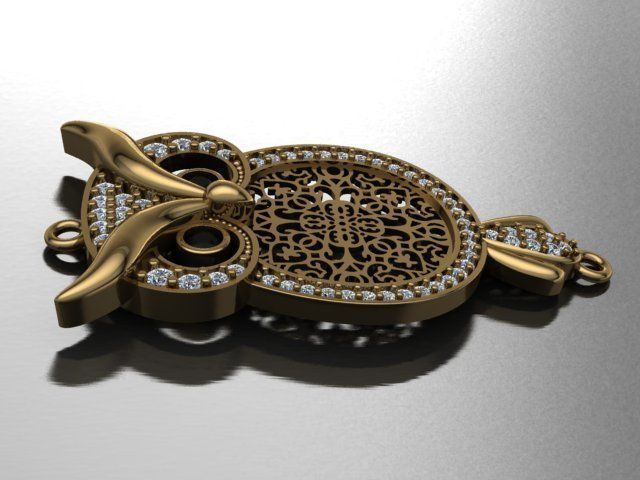 owl bracelet 3D print model_14