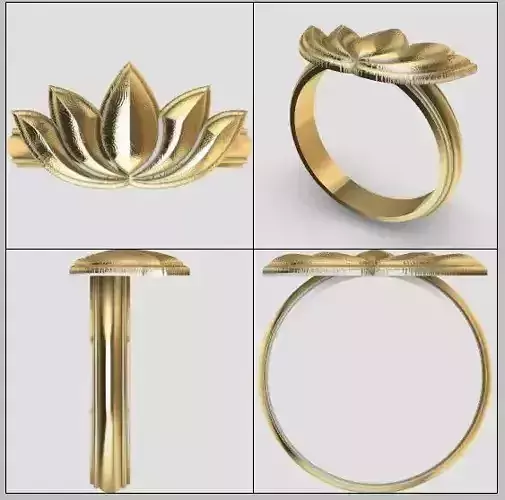 Lotus flower ring Flor de loto anillo