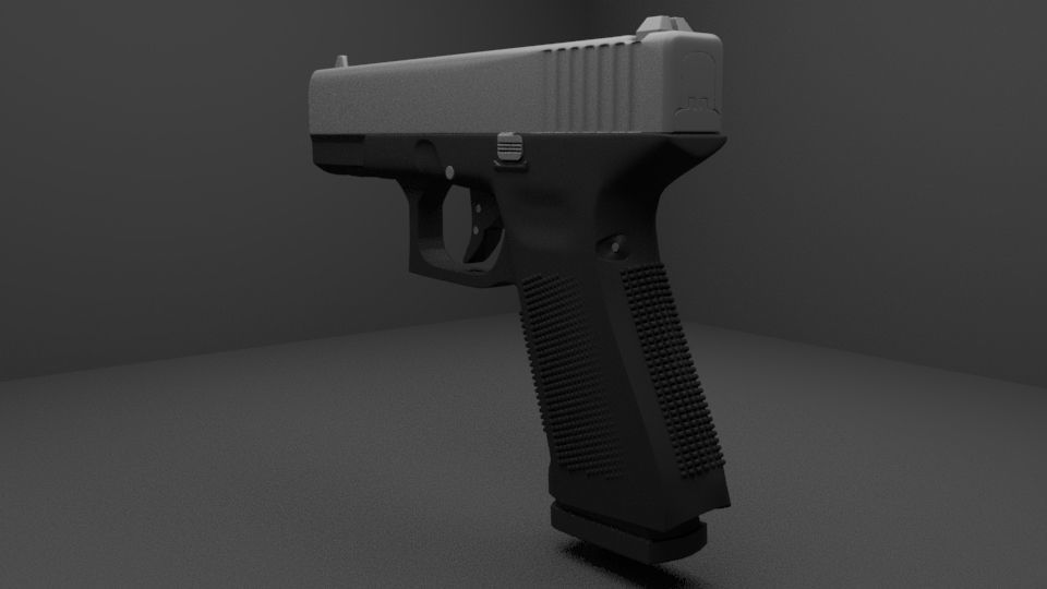 Glock 19 Gen 5 Low-poly 3D model_8