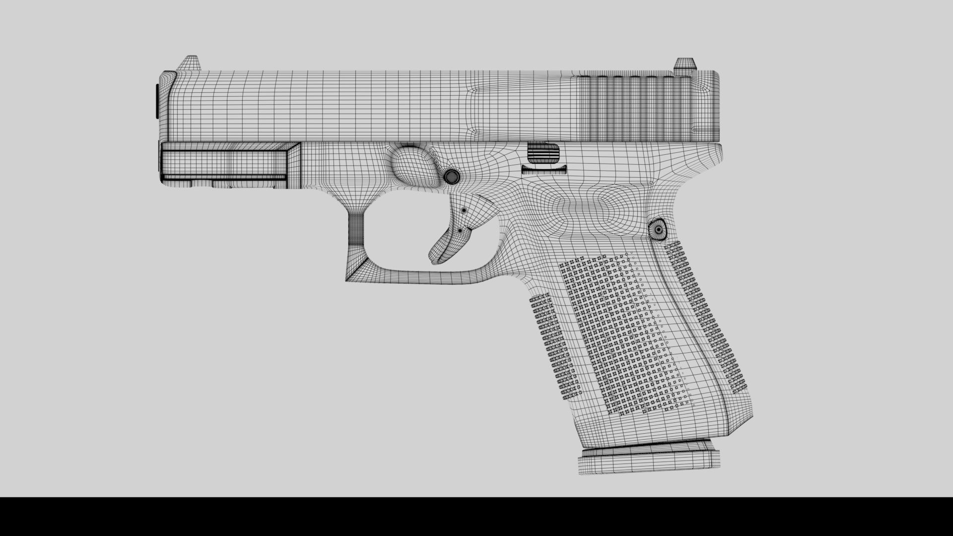 Glock 19 Gen 5 Low-poly 3D model_9