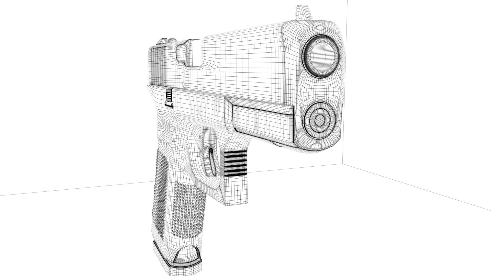 Glock 19 Gen 5 Low-poly 3D model_14