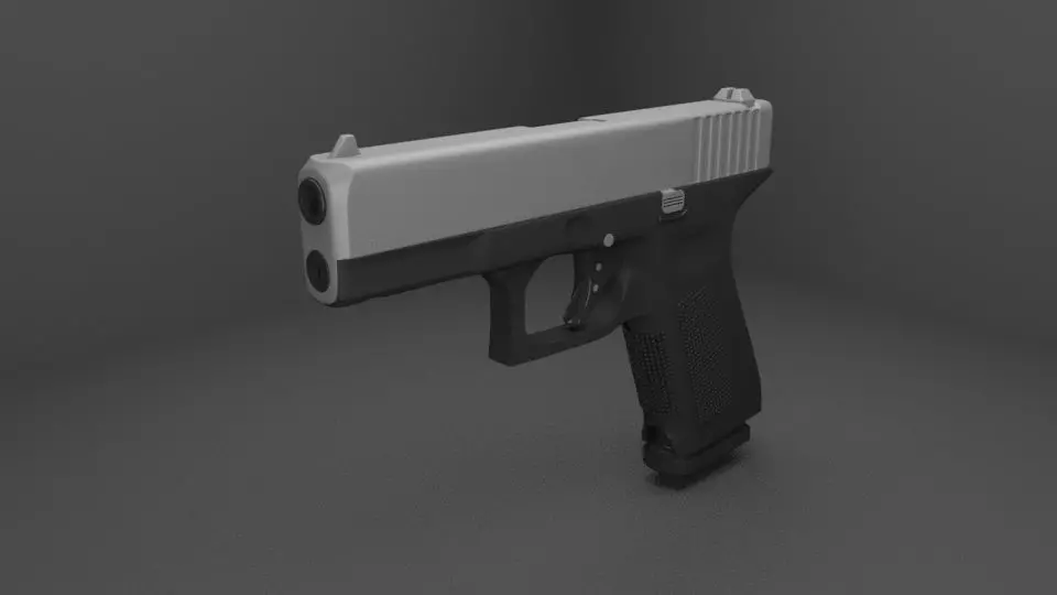 Glock 19 Gen 5 Low-poly 3D model_0