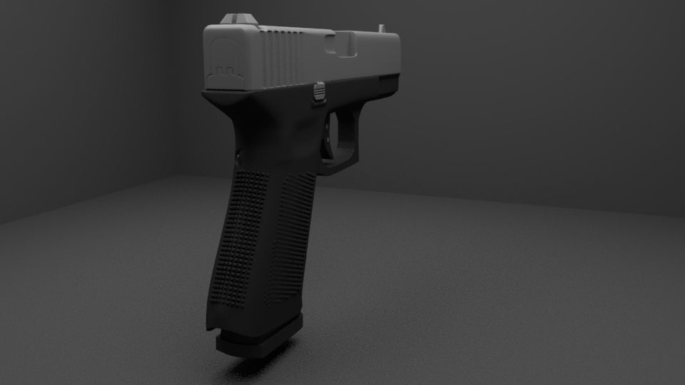 Glock 19 Gen 5 Low-poly 3D model_7