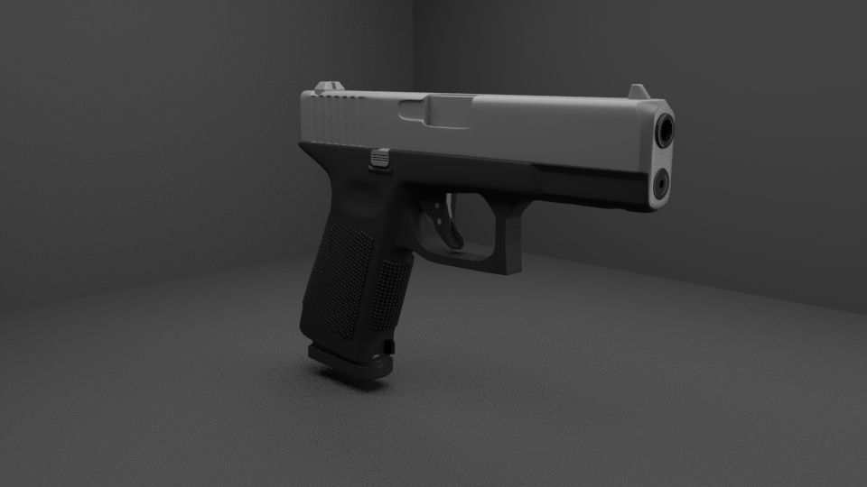 Glock 19 Gen 5 Low-poly 3D model_6