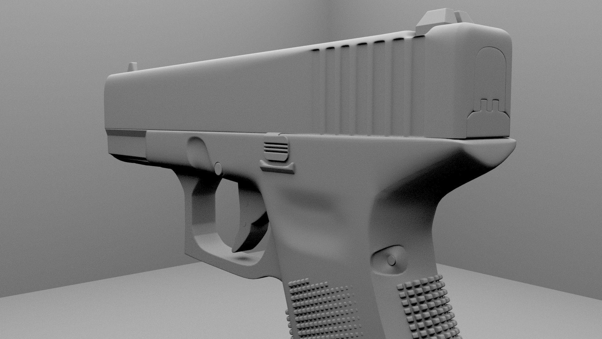 Glock 19 Gen 5 Low-poly 3D model_1