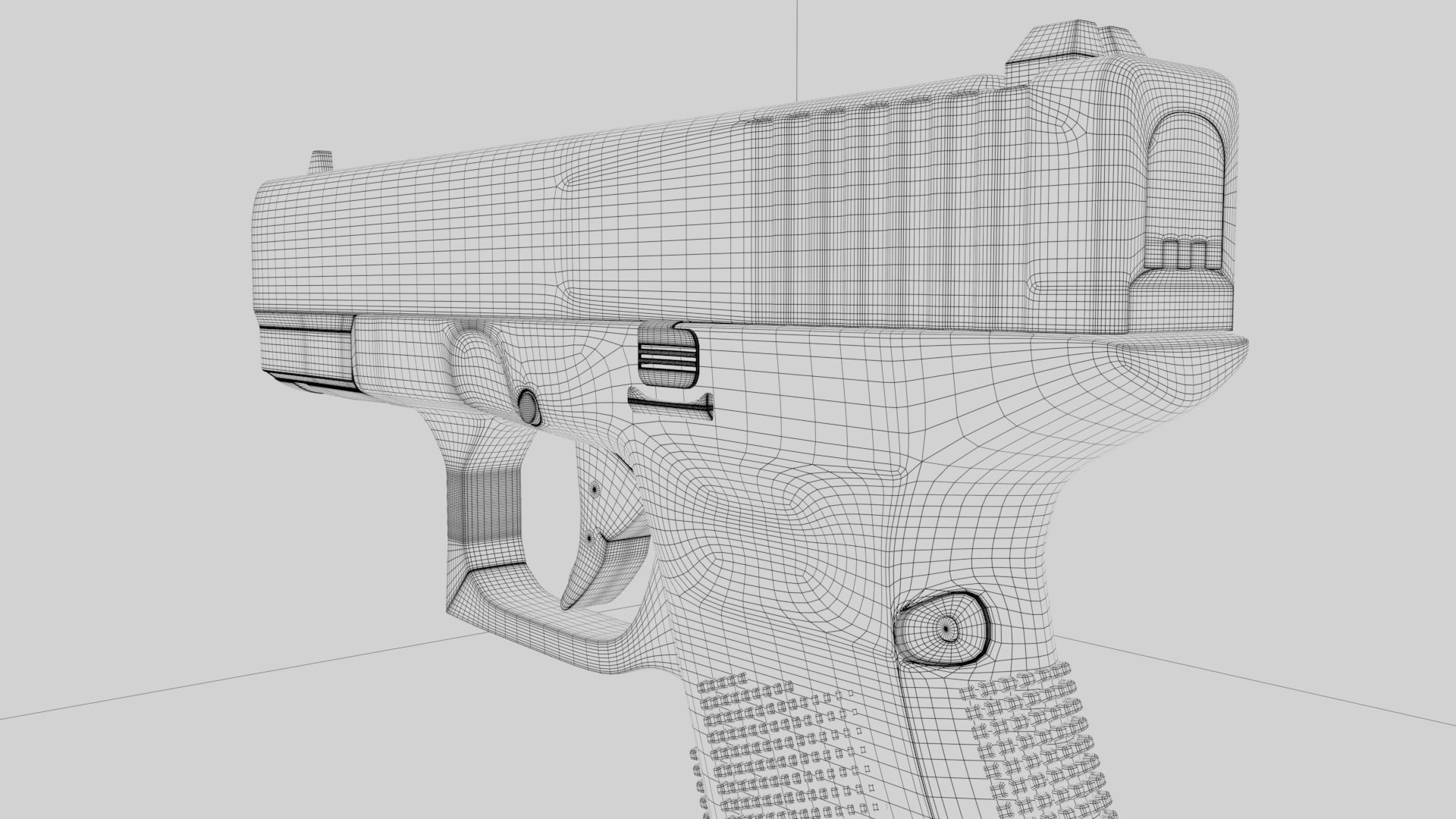 Glock 19 Gen 5 Low-poly 3D model_2